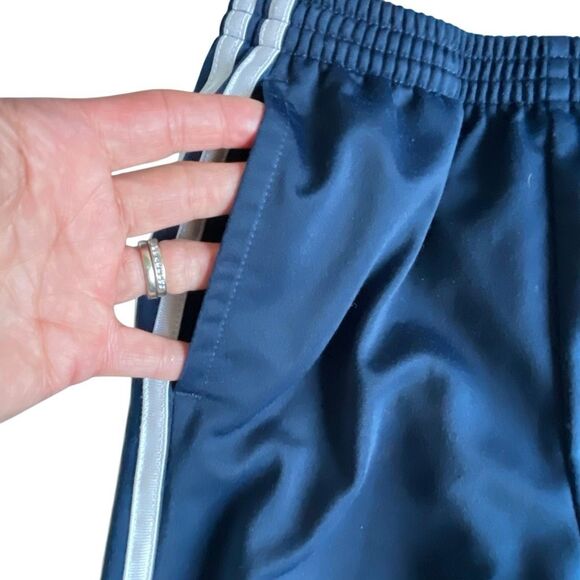 Free w/purchase! Adidas navy w/white stripes joggers - Size 7 (with flaw) - Picture 4 of 6